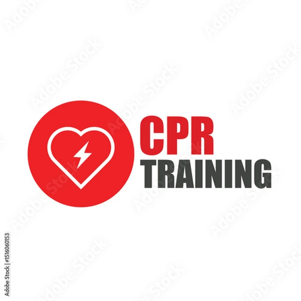 Fototapeta heart cpr medical icon vector design	