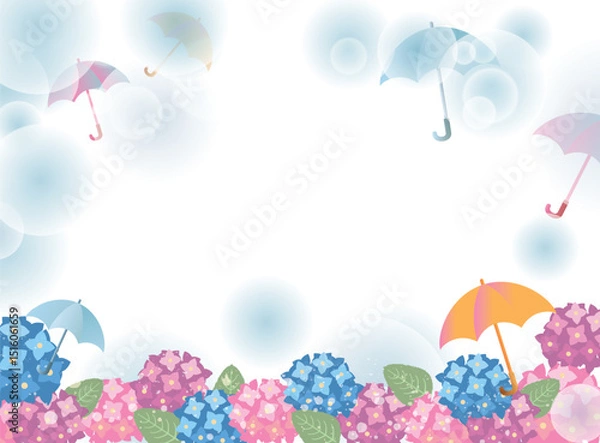 Obraz 夏の梅雨素材背景