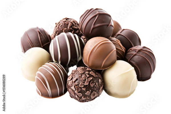 Obraz Isolated Chocolate truffles