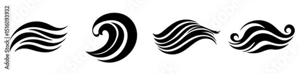 Fototapeta The modern icon is characterized by swishes, while swashes define the illustration sign, swoops represent the symbol, and aroma is the logo