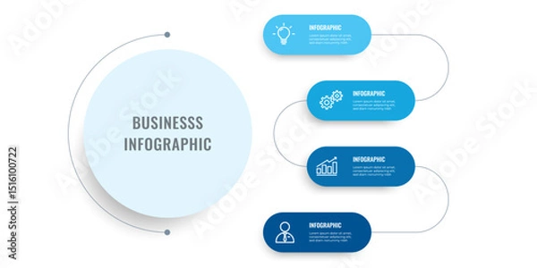 Obraz Modern infographic template 4 options	