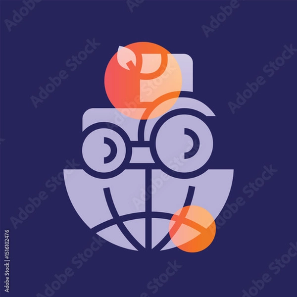 Obraz land use change glassmorphism illustration.