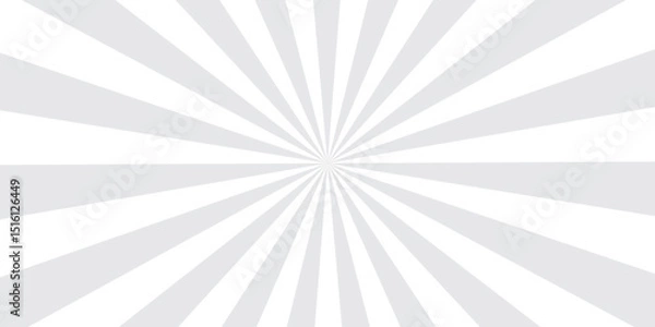 Obraz sunburst pattern white and gray design. Vintage sunrays illustration swirl line. sun beam vector banner design pop art comic burst gradient concept pattern.	
