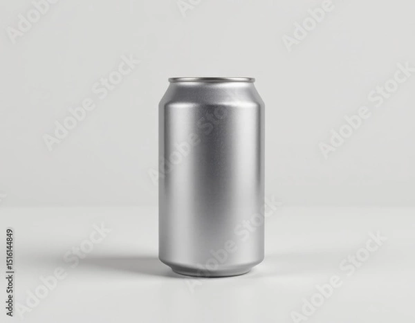 Obraz detailed aluminum can in a 3d style on a white background, with realistic textures, soft shadows, rim lighting, high resolution
