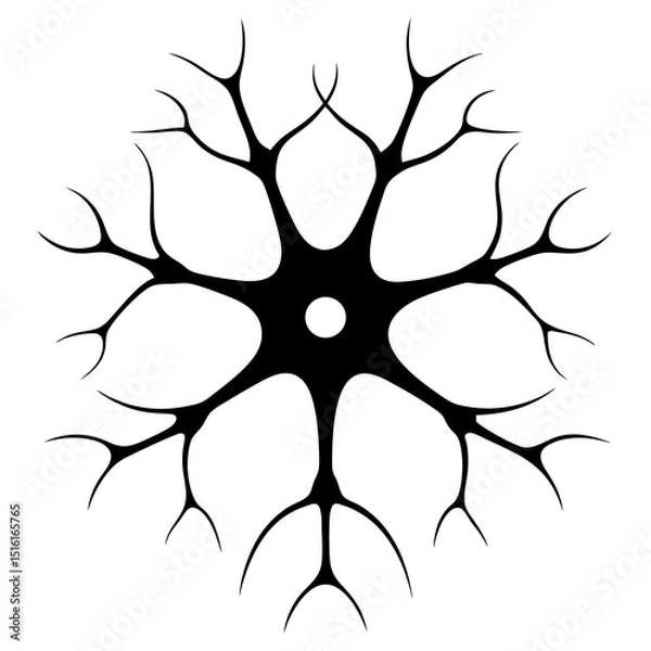 Fototapeta Neural Network or Brain Cell Network Vector Illustration for Artificial Intelligence and Neuroscience