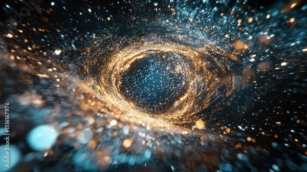 Fototapeta Exploring cosmic phenomena galaxy swirl outer space digital art universe abstract high-resolution