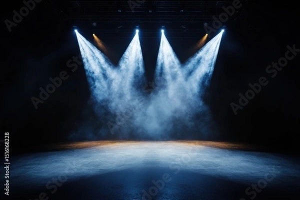 Obraz Theatrical performance stage lighting theater venue photography dramatic close-up spotlight effects