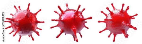 Obraz coronavirus virus medical illustration on transparent background.