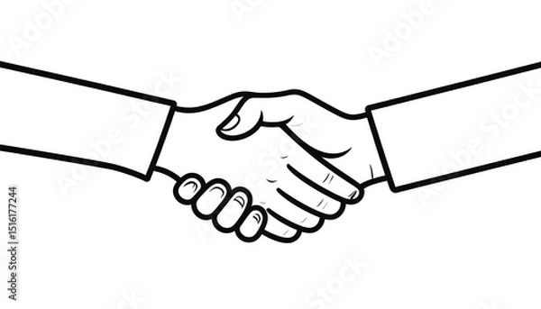 Obraz Handshake agreement illustration.