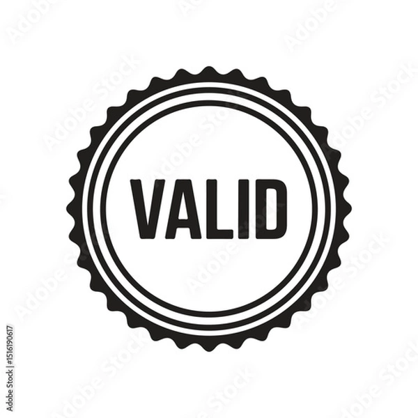 Fototapeta Valid seal label vector