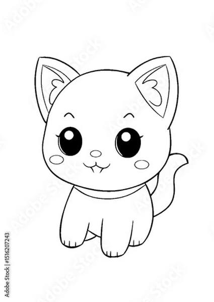 Obraz coloring book with cartoon character