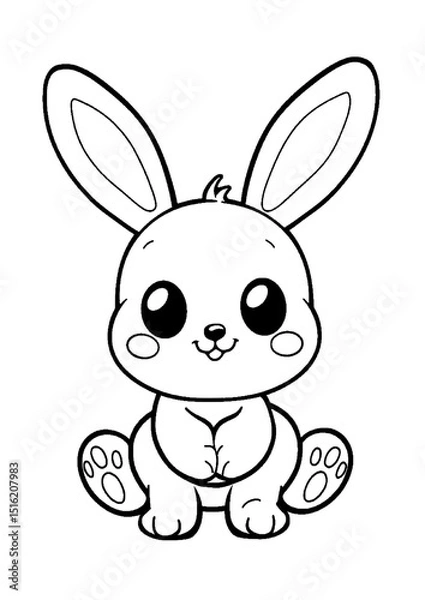 Obraz coloring book with cartoon character