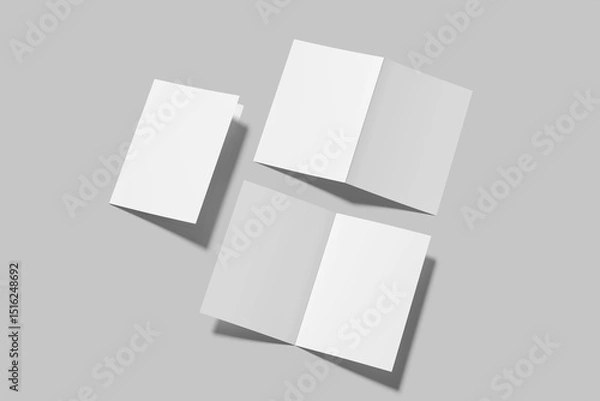 Fototapeta A5 Bifold Brochure Blank Mockup