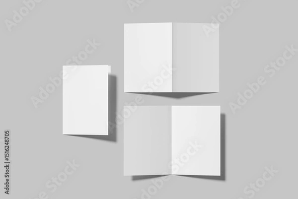 Obraz A5 Bifold Brochure Blank Mockup