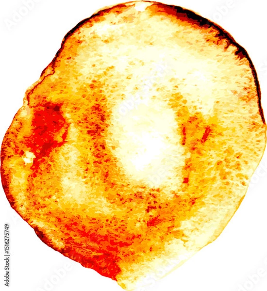 Fototapeta Hand Drawn Watercolor Drops Round Vector Illustration