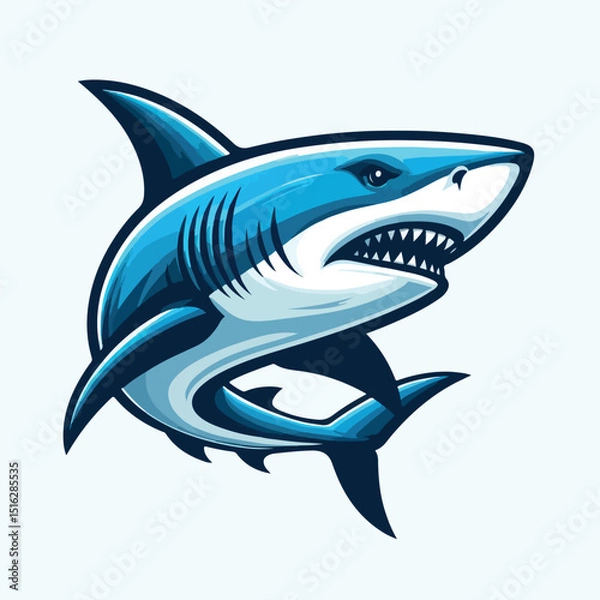 Obraz fierce shark vector image