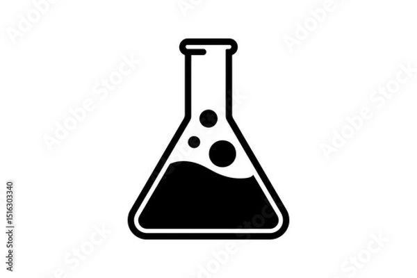 Fototapeta Laboratory flask chemistry science experiment tool