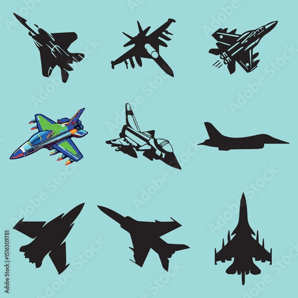 Obraz fighter plan vector
