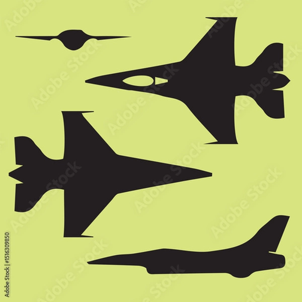 Obraz fighter plan vector