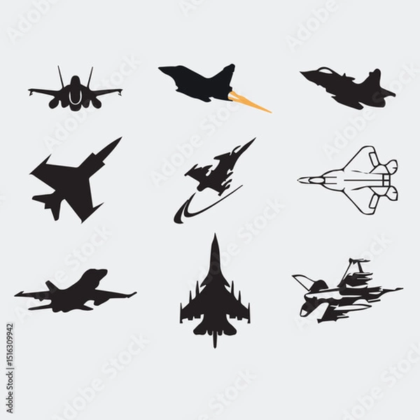 Obraz fighter plan vector