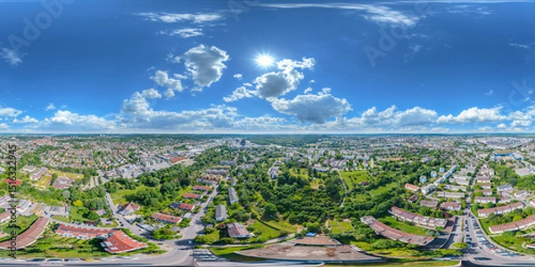 Fototapeta Sindelfingen Germany 360° vr airial panorama equirectangular