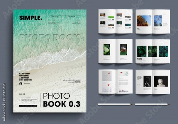 Obraz Minimal Photobook Magazine Template