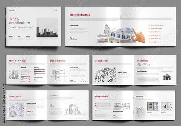 Obraz Modern Architecture Portfolio Template Design