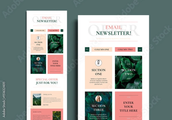 Obraz Modern Email Newsletter Template