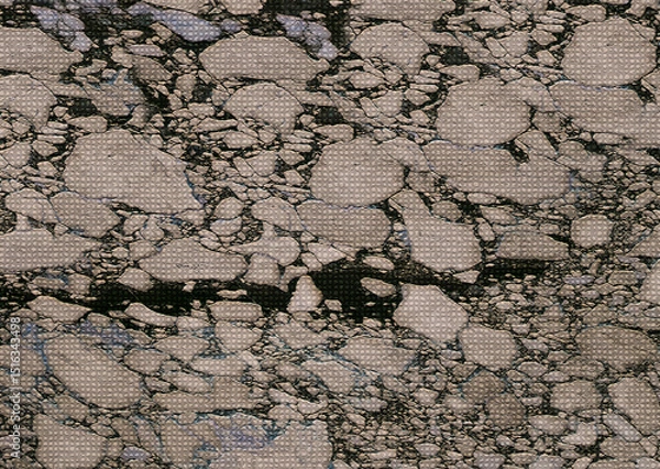 Fototapeta Cracked stone texture showing intricate patterns and details