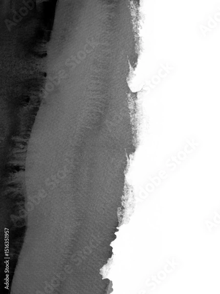 Obraz black texture abstract watercolor element minimal painting brush hand drawn template. png sumi-e asian tradition style.