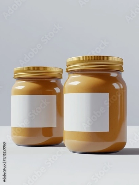 Fototapeta Double Jars of Honey