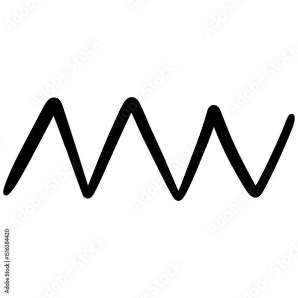 Obraz black zig-zag abstract