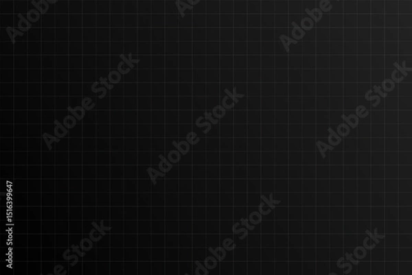 Fototapeta Simple grid composed of thin grey lines on black background. Simple vector illustration