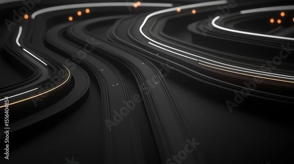 Fototapeta Abstract design of curved lines
