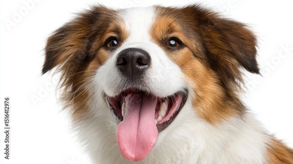 Fototapeta Close-up of a happy dog