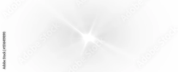 Fototapeta PNG sparkle effect with spotlight and glowing light on abstract stadium scene, flare burst, glitter disco flash, futuristic glow, beam, laser ray, magic lens, transparent background vector shine

