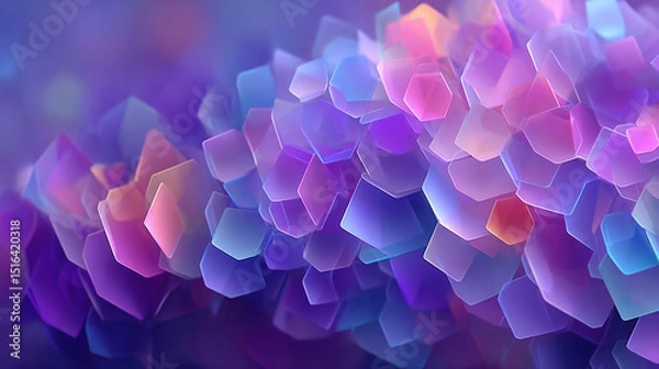 Obraz 紫色の抽象的な多角形の光背景