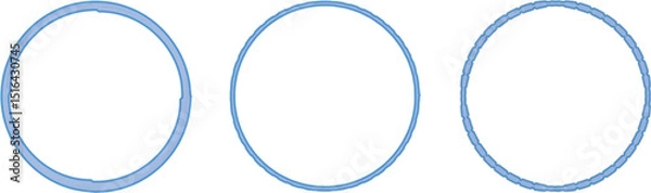 Fototapeta vector illustration of a set of Circle