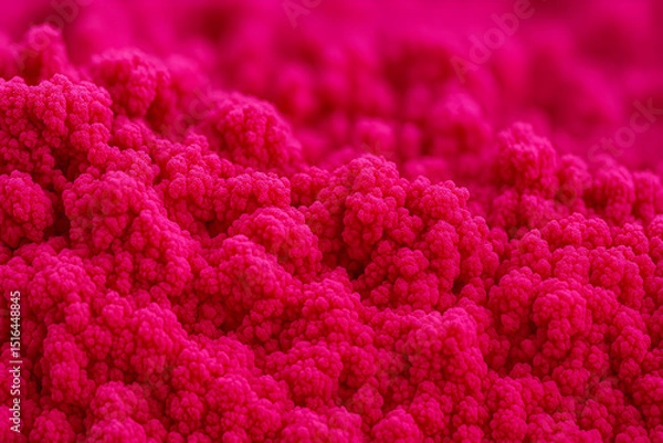 Fototapeta Abstract Organic Texture in Vibrant Pink – Microscopic Surface or Sci-Fi Terrain Close-Up for Backgrounds and Design