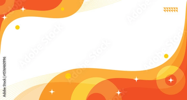 Fototapeta orange and yellow gradient waves background. Modern futuristic gradient orange abstract fluid shape background. Summer orange gradient waves wallpaper.