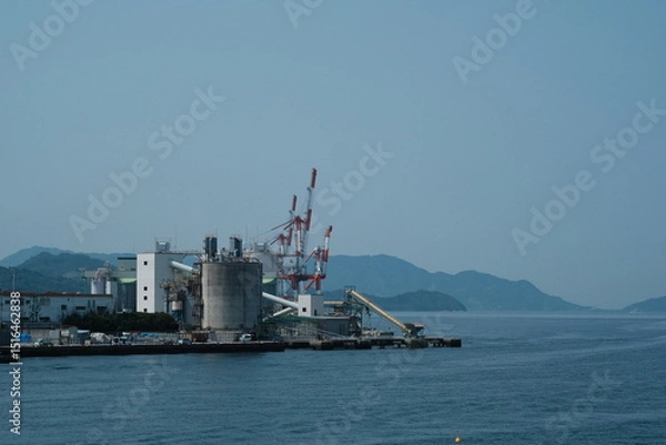 Obraz cargo ship in port