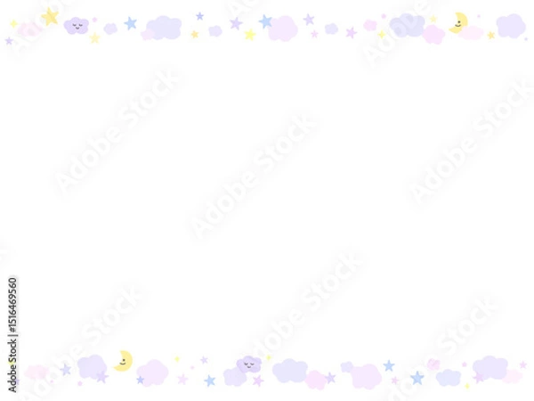 Fototapeta 星と月のかわいいフレーム