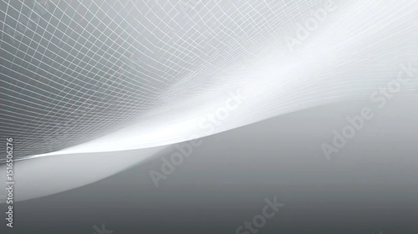 Fototapeta Crisp Corporate Design: White Layered Grid Background for Modern Business and Professional Presentations
