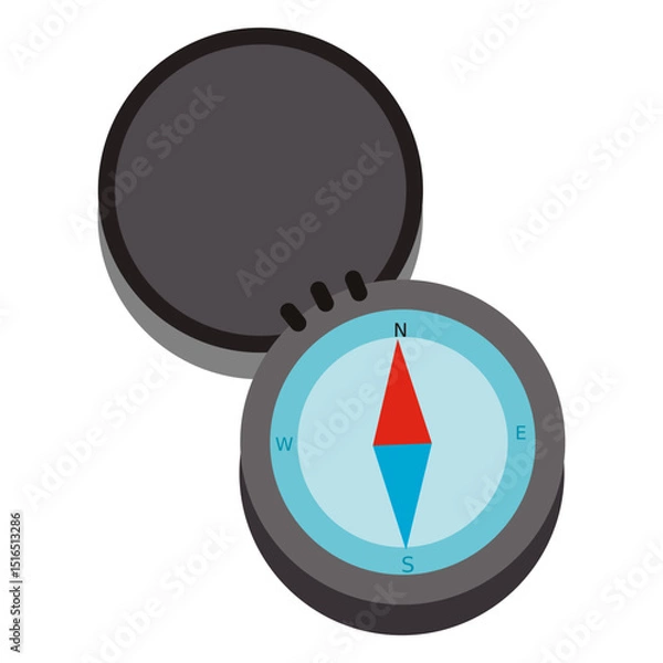 Obraz Open compass travel icon