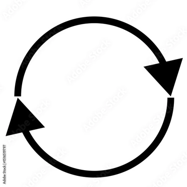 Obraz Black Rotating Arrow Icon
