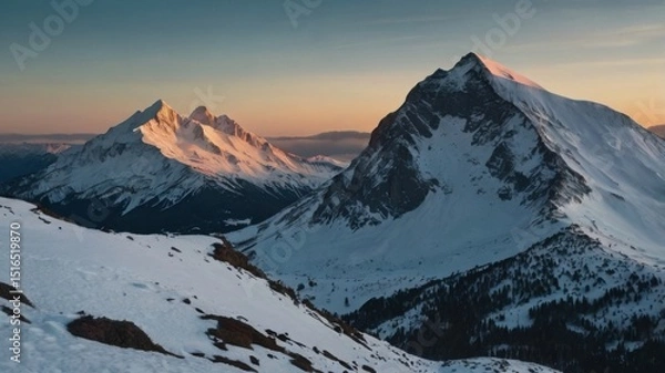 Obraz Snowy mountain peak