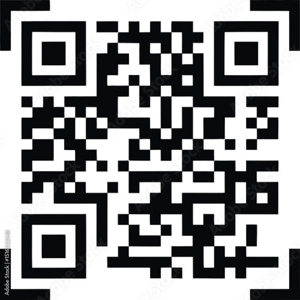 Fototapeta QR code. QR code on white background. Vector illustration.