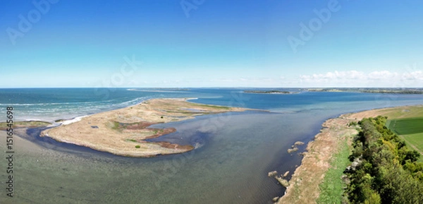 Obraz Vogelschutzgebiet Insel Poel in der Ostseee - Drohne Panorma