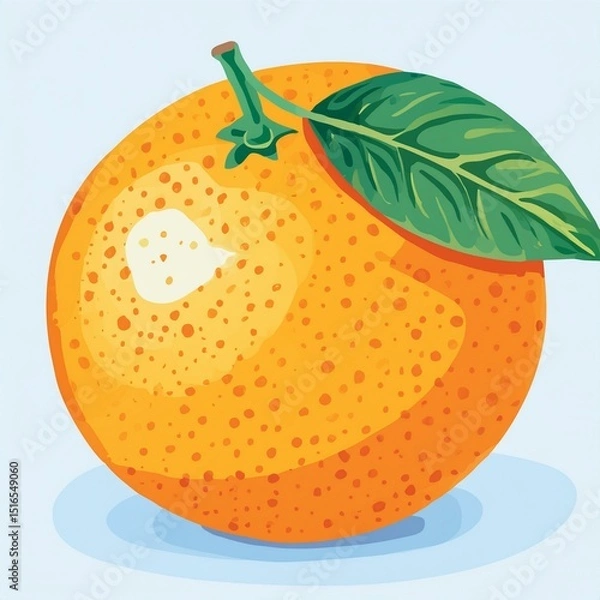 Fototapeta Generated image vector orange fruit advertising logo 