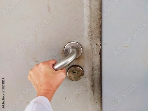 Obraz hand with door handle
